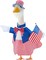 Patriotic Porch Goose Outfit for 23-Inch Lawn Statue – 4th of July Uncle Sam Costume for Plastic or Cement Statues, 250th Anniversary USA Garden and Patio Decoration